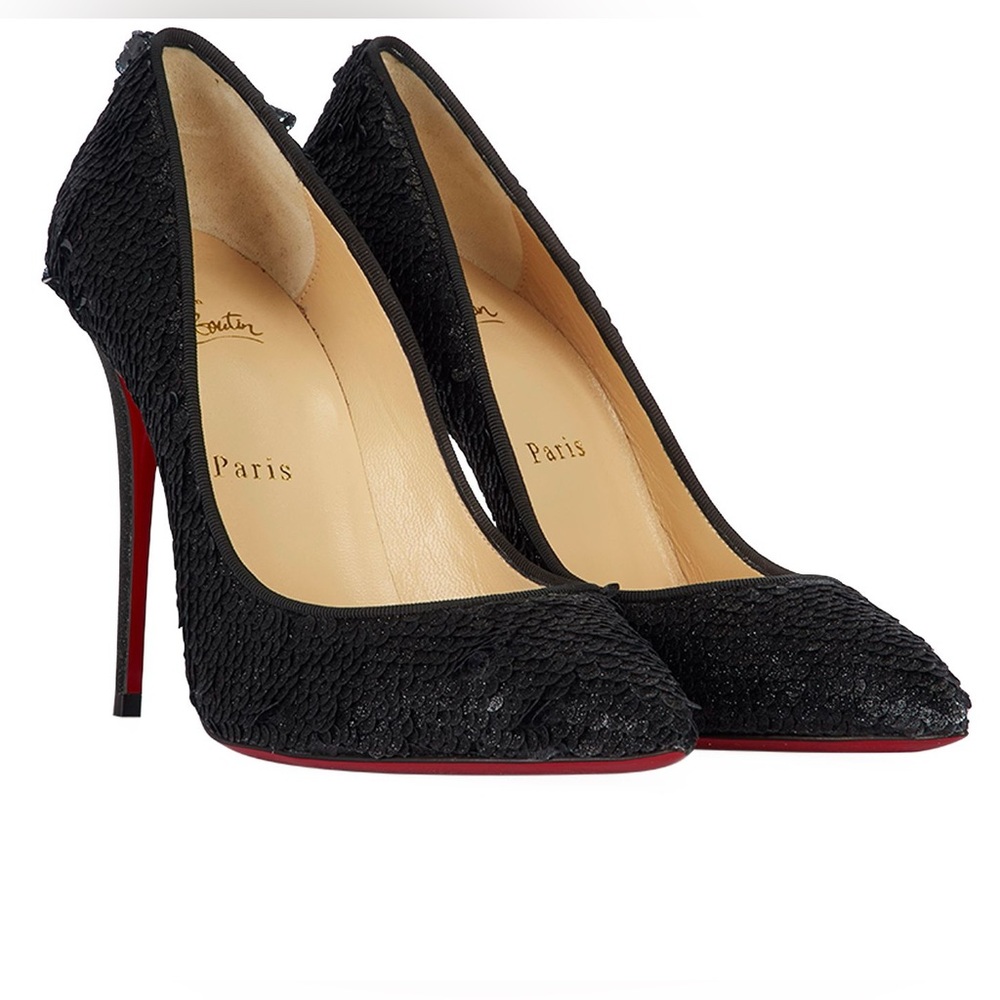 Christian Louboutin • Pigalle Follies 100 Black Sequin